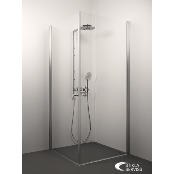 Stikla Serviss Dušas kabīne kvadrātveida AMELIA 100x100cm