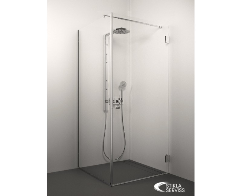 Stikla Serviss Dušas stūris kvadrātveida GIORGIO 90x90cm