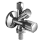 SCHELL Stūra ventīlis 1/2 x 3/4-3/8, hromēts 035510699