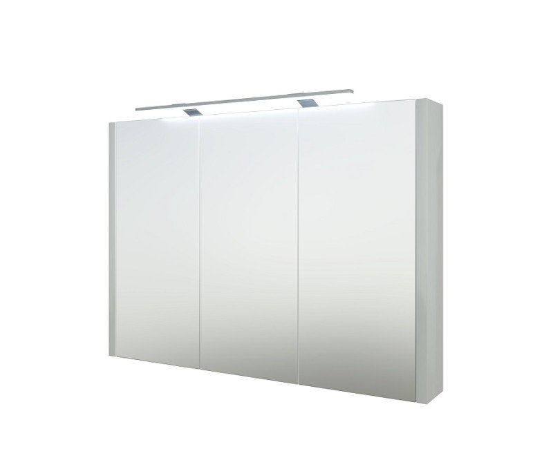 Raguvos Baldai Vannas istabas spoguļskapītis 98.2 cm ar LED apgaismojumu, 14027611