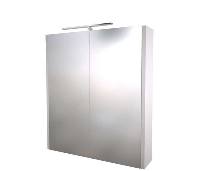 Raguvos Baldai Vannas istabas spoguļskapītis 58.2 cm ar LED apgaismojumu, 1402311