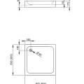 Radaway Душевой поддон квадратный SIROS C Compact 90x90cm