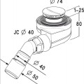 Radaway Dušas sifons D50 Turboflow TB50P