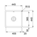 Franke Virtuves izlietne KUBUS 54.5x44.5cm, KBK 110-40, balta