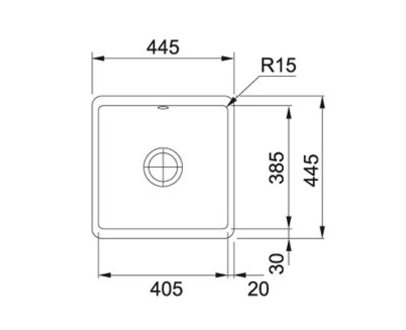 Franke Virtuves izlietne KUBUS 54.5x44.5cm, KBK 110-40, balta