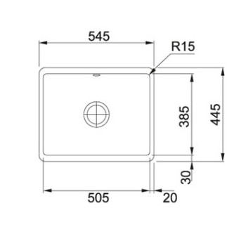 Franke Virtuves izlietne KUBUS 54.5x44.5cm, KBK 110-50, balta 126.0735.183