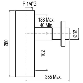 TRES Izlietnes sifons teleskopisks 1 1/4x32, 10710342
