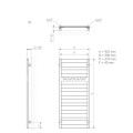 Terma VIVO+KTX4 elektriskais dvieļu žāvētājs 910x500mm, melns