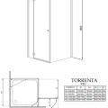 Radaway Dušas stūris taisnstūra ALMATEA KDJ 80x100