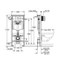 Комплект для Унитаза Grohe Rapid SL + Хромированная кнопка и крепления Skate Cosmopolitan, 38772001