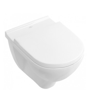 Pakabinamas tualeto puodas Villeroy & Boch O.NOVO Rimless su Soft Close/QR dangčiu 360x560 mm, baltas