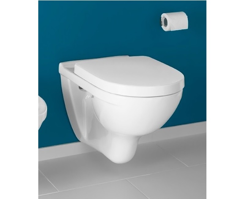 Pakabinamas tualeto puodas Villeroy & Boch O.NOVO Rimless su Soft Close/QR dangčiu 360x560 mm, baltas