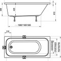 RAVAK CHROME Vanna 150x70 cm, balta