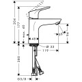 Hansgrohe Focus Izlietnes jaucējkrāns ar korķi, hroms 31607000
