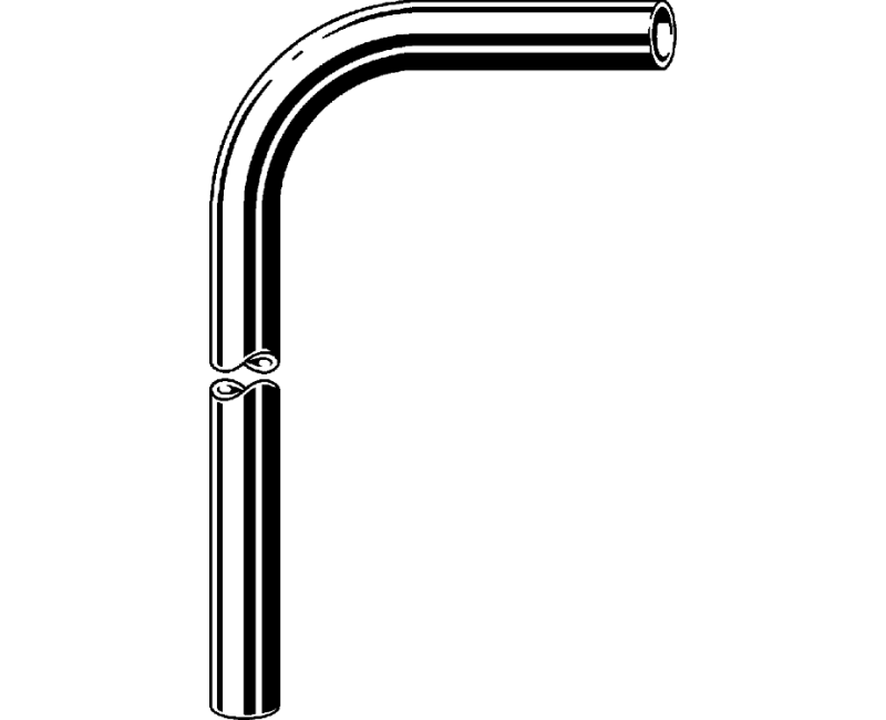 VIEGA Izlietnes sifona līkums 90° 32x220x680mm 102654