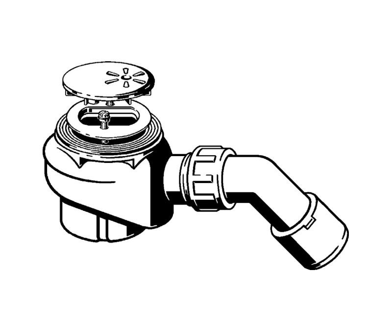 VIEGA Domoplex, cифoн для дyшeвыx пoддoнoв 75x40/50 364755