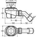 VIEGA Domoplex, cифoн для дyшeвыx пoддoнoв 75x40/50 364755