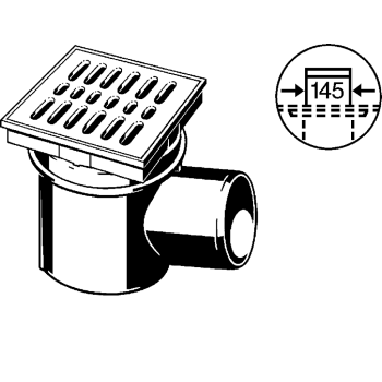 VIEGA pagraba traps,horizontāls DN100, 106003