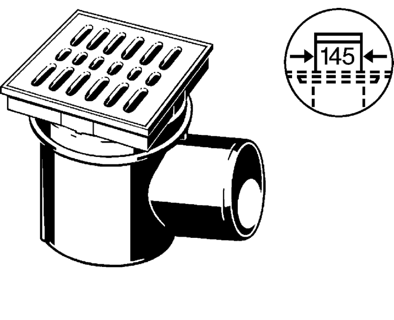 VIEGA pagraba traps,horizontāls DN100, 106003