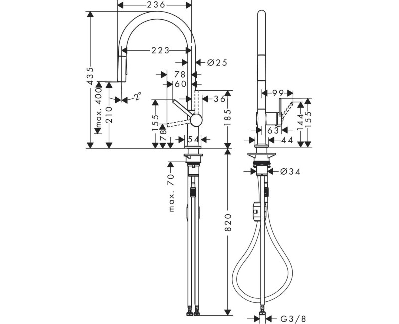 Hansgrohe Talis M54 Virtuves jaucējkrāns, 72800800