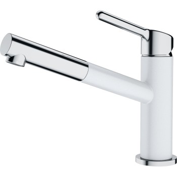 Virtuves maisītājs Franke Orbit FC 3055.094 ar izvelkamu snīpi, hroms/balts-led 115.0623.139