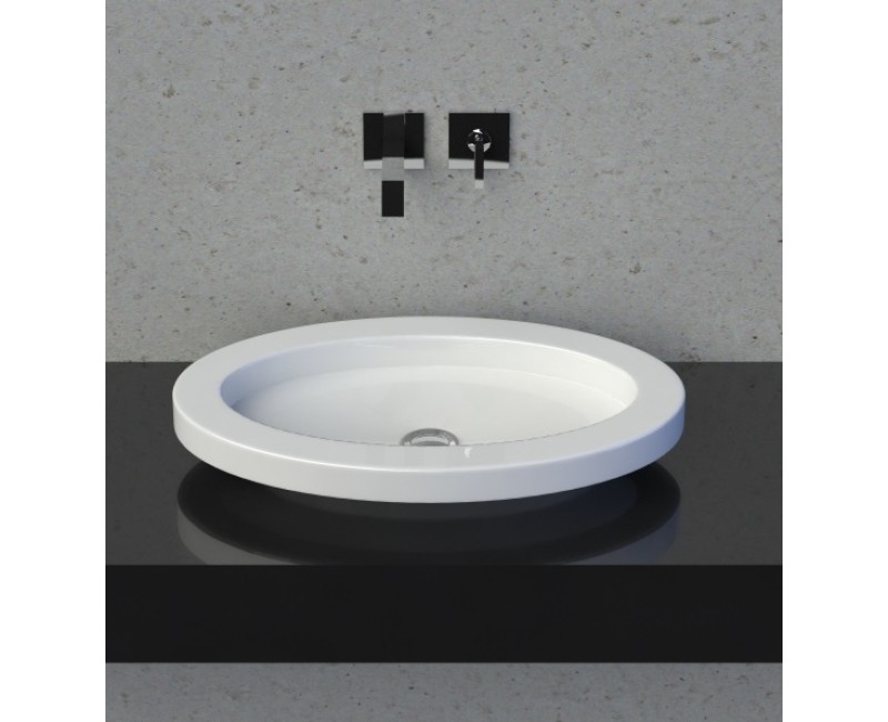 Vispool Раковина накладная Oval 70x45см, белая