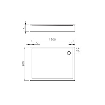 Dušas paliktnis Vispool QQ-120 Taisnstūra ar paneli un kājām 1200x900mm