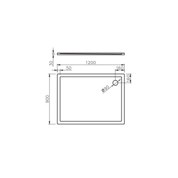 Dušas paliktnis Vispool QZ-120 Taisnstūra 1200x900mm