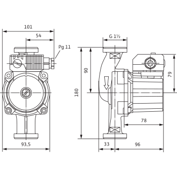 Cirkulācijas Sūknis Wilo Star-Z 25/6 11/2'' 180 (4047573) 113270