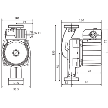 Cirkulācijas Sūknis Wilo Star-Z 20/4-3 11/4'' 150 (4081193) 113273