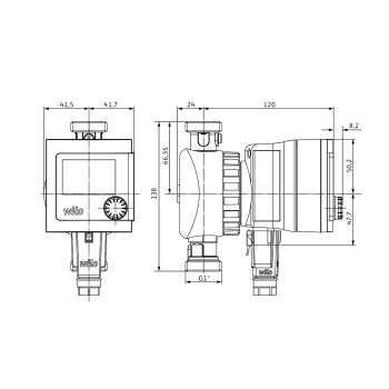 Циркуляционный насос Wilo Star-Z NOVA T 138 мм (4222650 113277