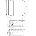 Radaway Шторка на ванну Carena PNJ 67 cm