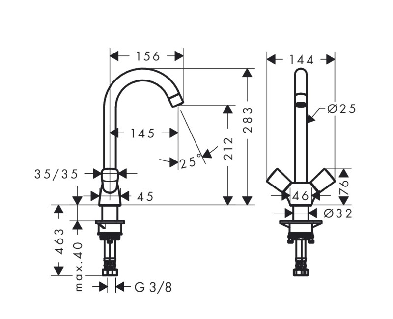Hansgrohe Logis Virtuves jaucējkrāns 71280000