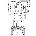 Vannos / Dušo maišytuvas Hansgrohe Logis juodas matinio 71400670