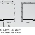 Roth Bīdāmās dušas durvis KID2 2000 mm