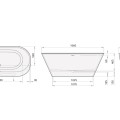 Vanna PAA DECO RIM SilkStone 1660x810mm Balta