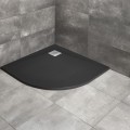 Dušas paliktnis Radaway KYNTOS A pusapaļš 80x80cm, juodas
