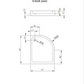 Radaway Асимметричный полукруглый поддон SIROS E Compact 90x80cm L