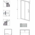 Radaway Dušas durvis Premium Plus DWJ 110cm