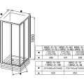 RAVAK Душевой уголок квадратный 2xSRV2S 80x80 cm (1 сторона) чёрный