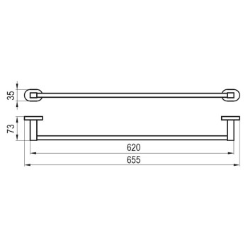 Ravak Chrome Dvieļu turētājs 66 cm, hroms CR 310.00