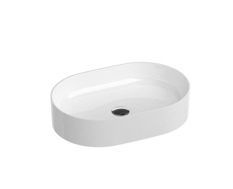 Ravak Ceramic 550 O Slim Vonios kambario praustuvas 55x37cm, montuojamas