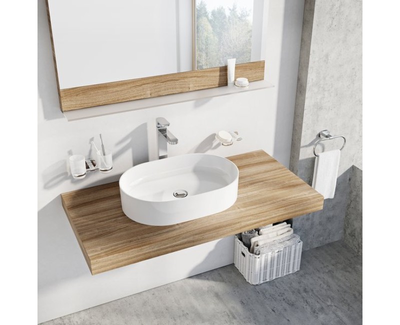 Ravak Ceramic 550 O Slim Vonios kambario praustuvas 55x37cm, montuojamas