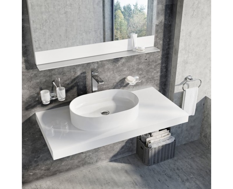 Ravak Ceramic 550 O Slim Vonios kambario praustuvas 55x37cm, montuojamas