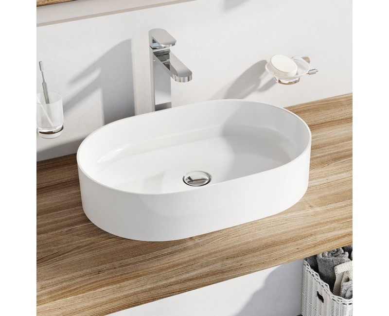 Ravak Ceramic 550 O Slim Vonios kambario praustuvas 55x37cm, montuojamas