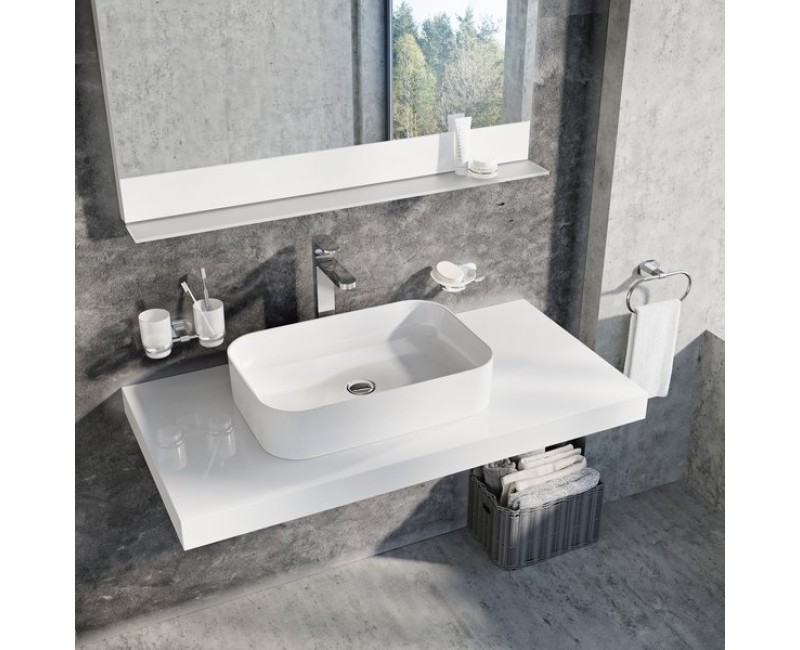 Ravak Ceramic 550 R Slim Vonios kambario praustuvas 55x37cm, montuojamas