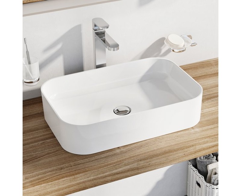 Ravak Ceramic 550 R Slim Vonios kambario praustuvas 55x37cm, montuojamas