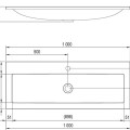 RAVAK Раковина для шкафчика Clear 100x38см, XJJ01110000