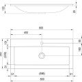 Ravak Kriauklė spintelėms Clear 80x38cm, XJJ01180000