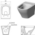 Ravak Classic RimOff Pakabinamas WC tualetas, baltas X01671